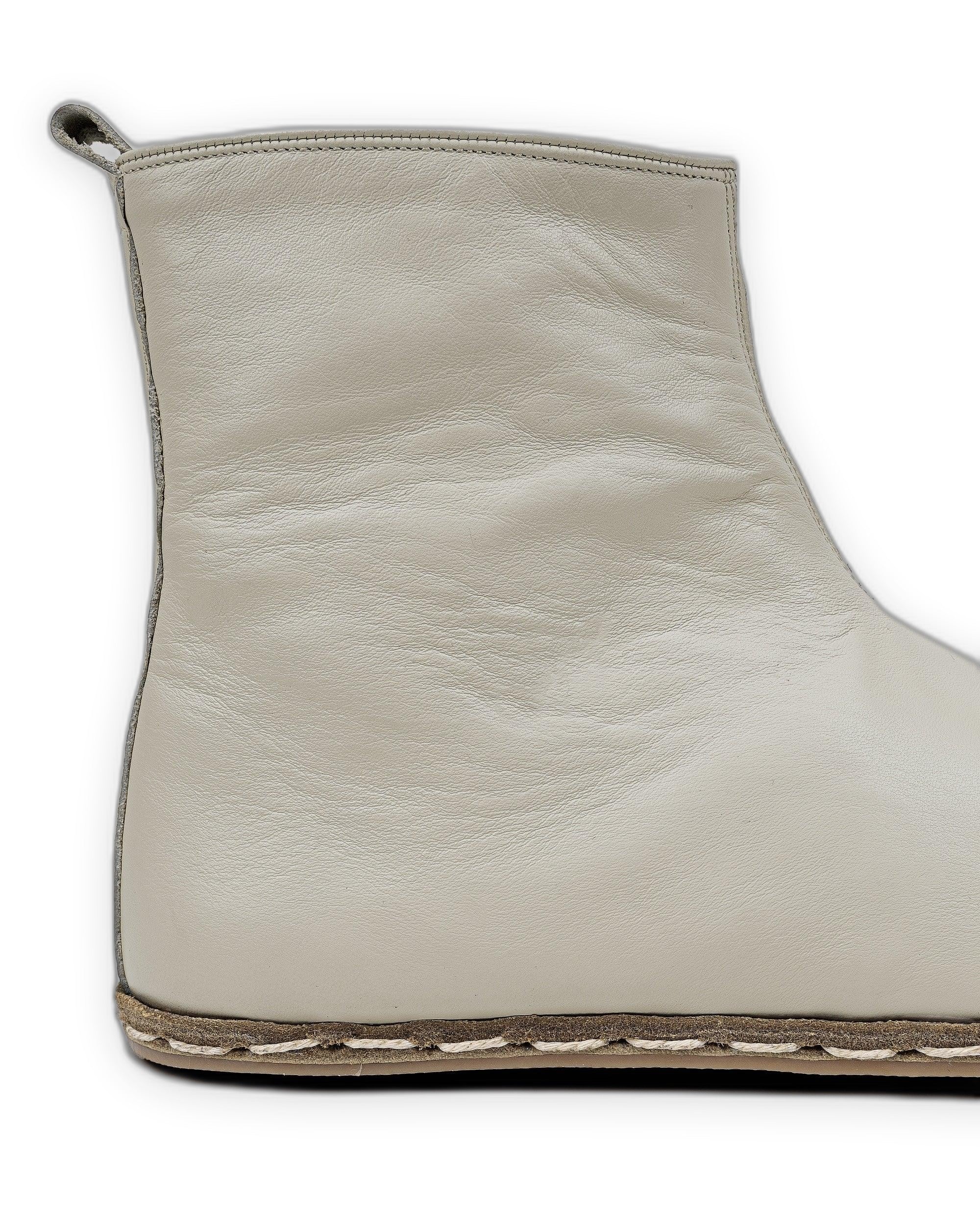 Back view Lucas Beige Chelsea Boots - Calf Leather Handcrafted | Bespoky