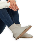 Men's Lucas Beige Chelsea Boots - Handcrafted Calf Leather Wide Toe Box | Bespoky