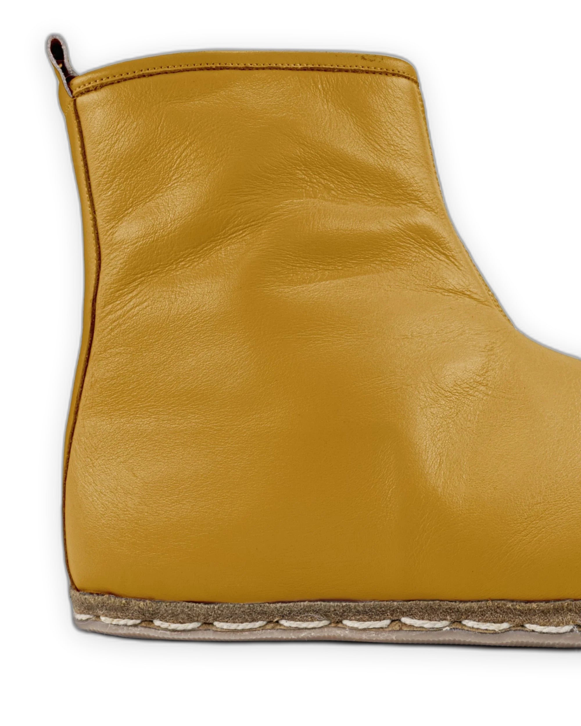 Top view Mustard Chelsea Boots - Handcrafted Calf Leather | Bespoky