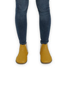 Detail Mustard Chelsea Boots - Handcrafted Calf Leather Turkey | Bespoky