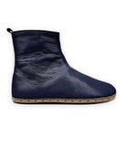 Side view Navy Blue Chelsea Boots - Calf Leather Zero Drop | Bespoky