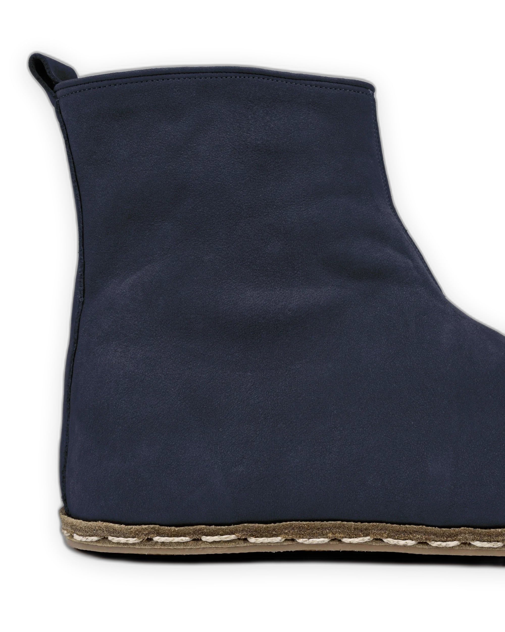 Top view Navy Nubuck Chelsea Boots - Handcrafted Calf Leather | Bespoky