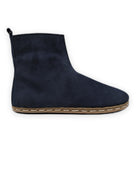 Side view Navy Suede Chelsea Boots - Calf Leather Zero Drop | Bespoky