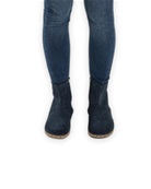 Detail Navy Suede Chelsea Boots - Handcrafted Calf Leather Turkey | Bespoky