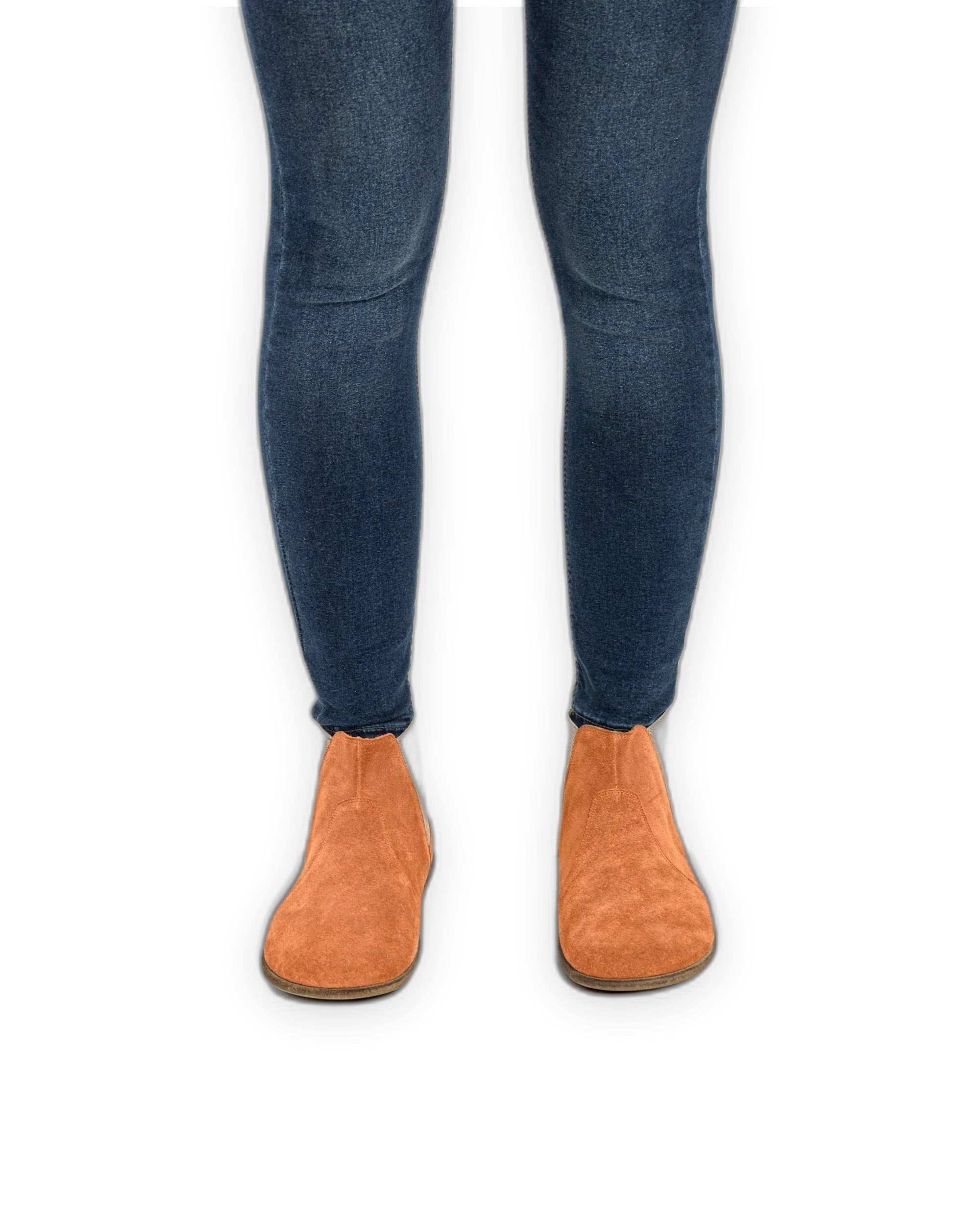 Detail Orange Suede Chelsea Boots - Handcrafted Calf Leather Turkey | Bespoky