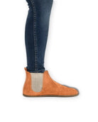 Back view Orange Suede Chelsea Boots - Calf Leather Handcrafted | Bespoky