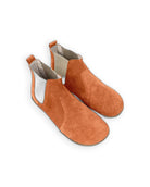 Men's Orange Suede Chelsea Boots - Handcrafted Calf Leather Wide Toe Box | Bespoky