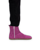 Detail Pink Nubuck Chelsea Boots - Handcrafted Calf Leather Turkey | Bespoky