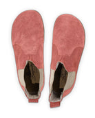 Side view Pink Suede Chelsea Boots - Calf Leather Zero Drop | Bespoky
