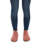 Detail Pink Suede Chelsea Boots - Handcrafted Calf Leather Turkey | Bespoky