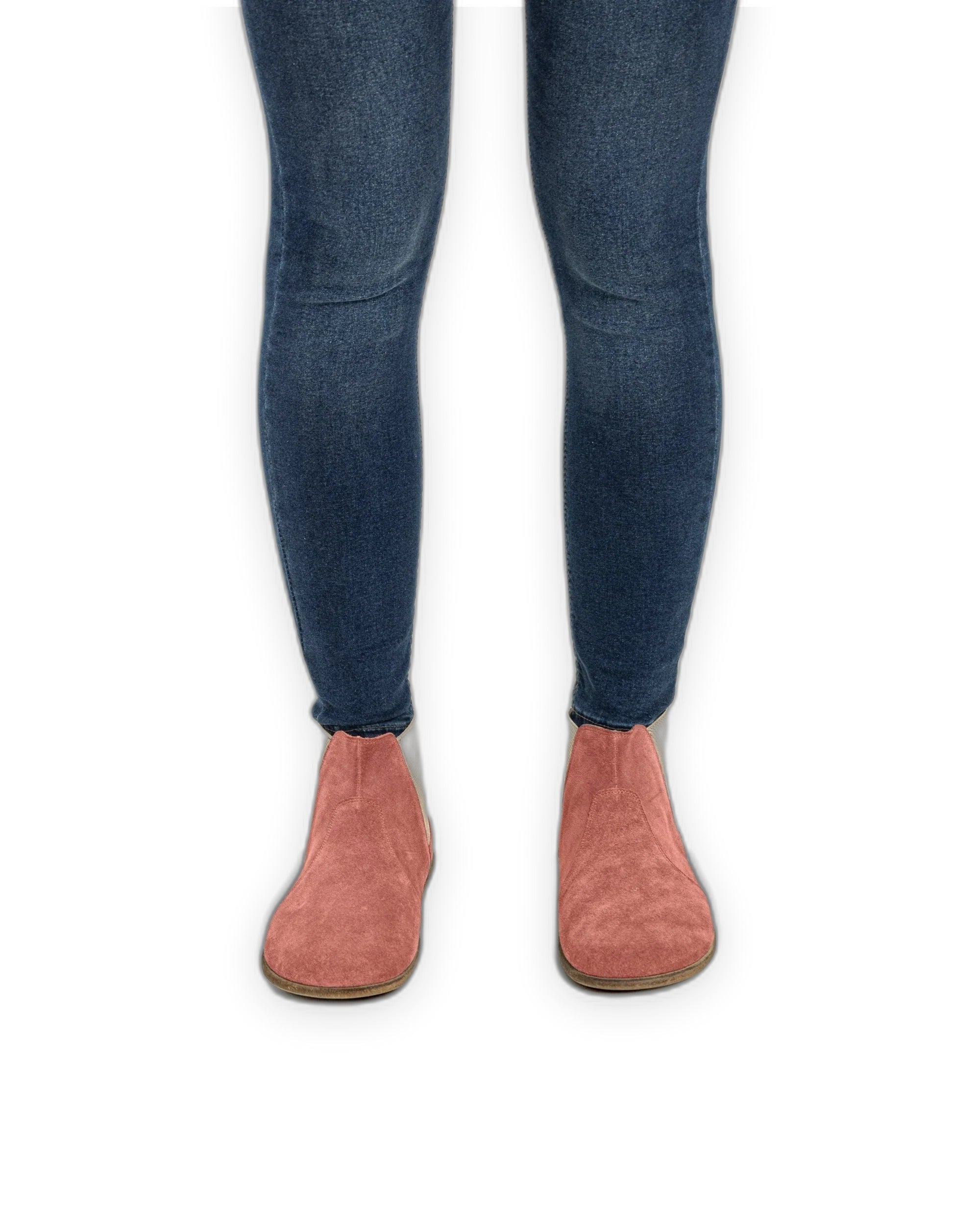 Detail Pink Suede Chelsea Boots - Handcrafted Calf Leather Turkey | Bespoky