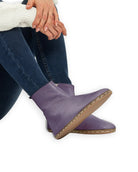 Men's Purple Chelsea Boots - Handcrafted Calf Leather Wide Toe Box | Bespoky
