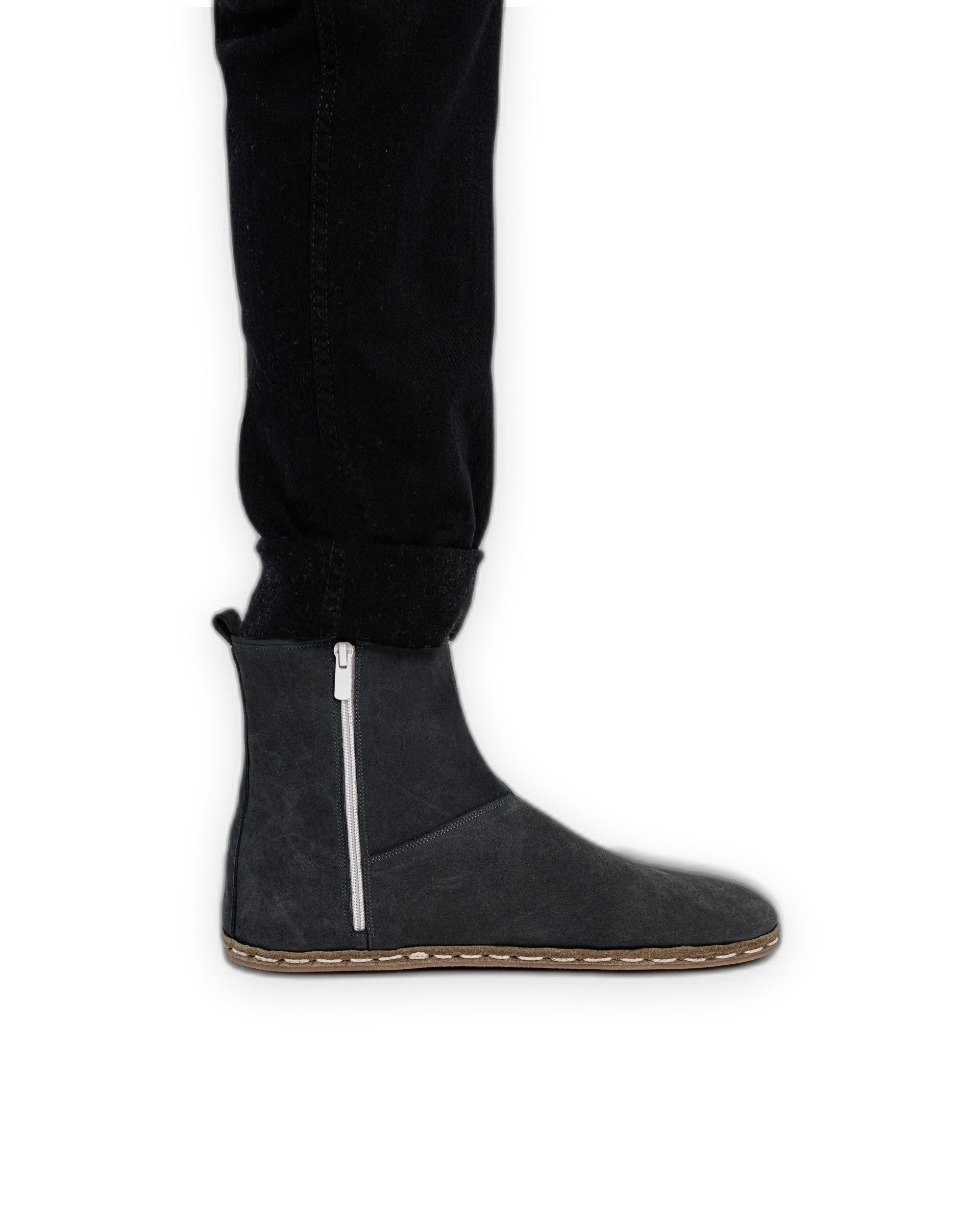 Detail Smoked Nubuck Chelsea Boots - Handcrafted Calf Leather Turkey | Bespoky