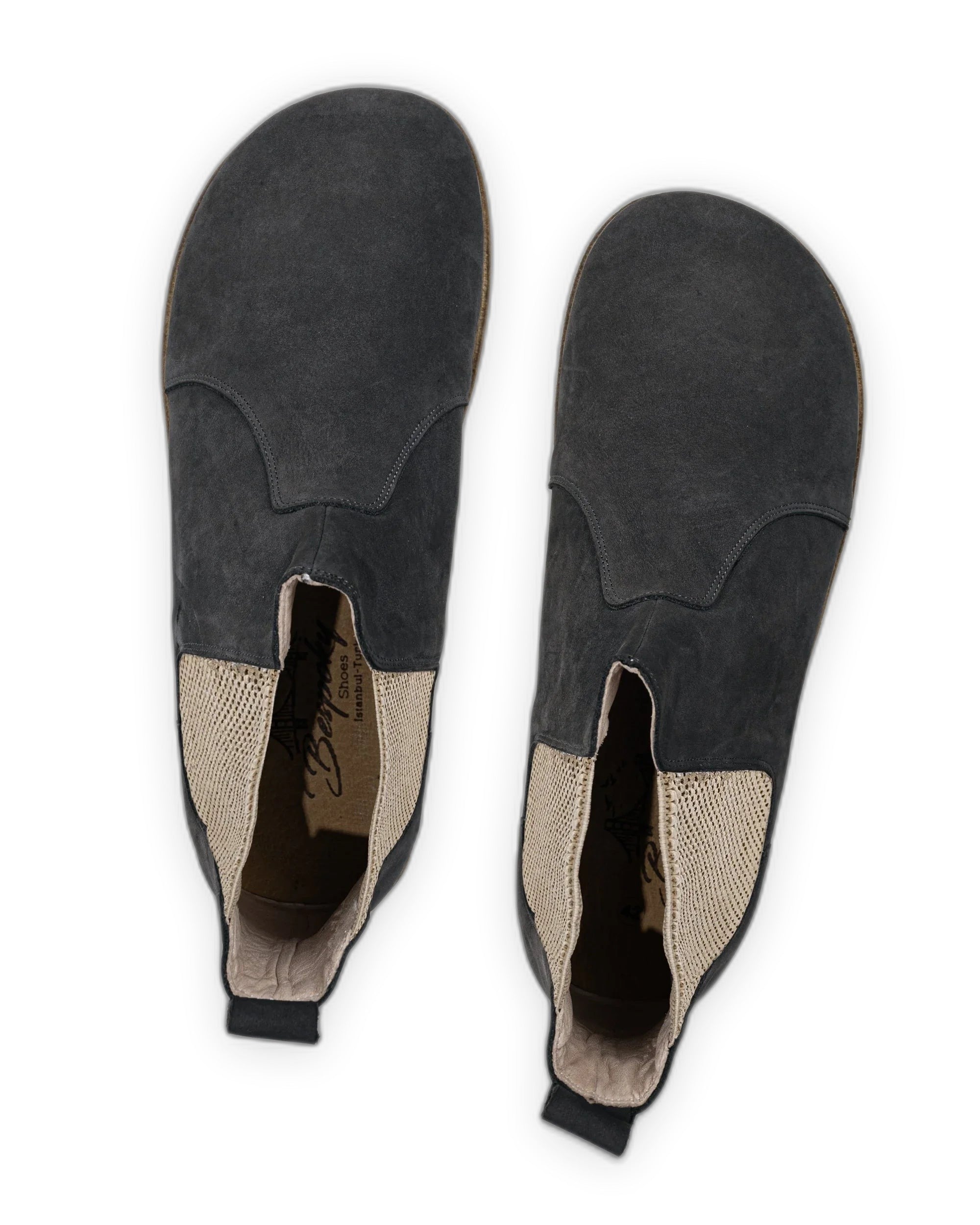 Side view Smoked Nubuck Chelsea Boots - Calf Leather Zero Drop | Bespoky