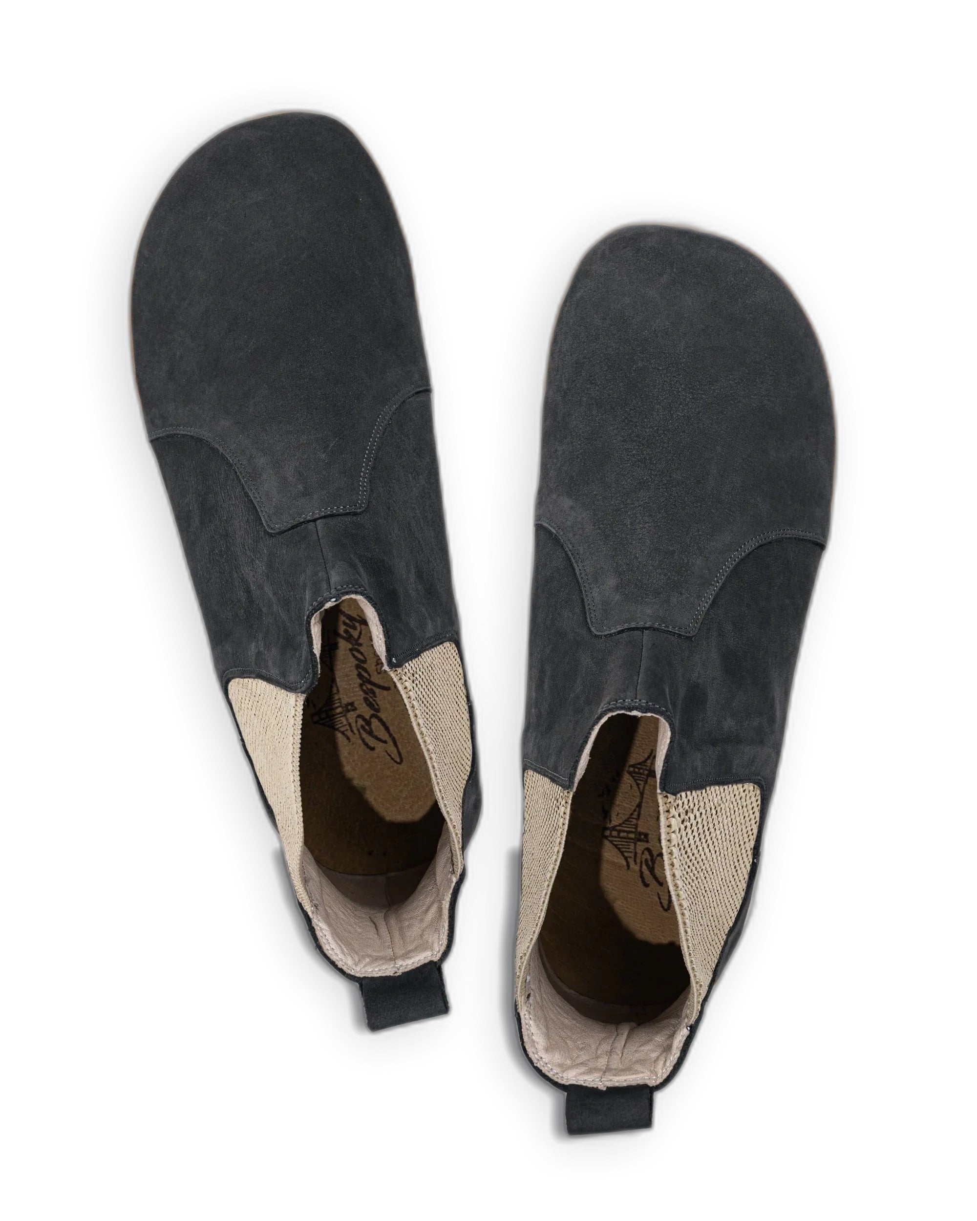 Side view Smoked Nubuck Chelsea Boots - Calf Leather Zero Drop | Bespoky