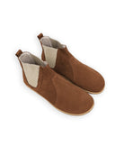 Men's Tan Nubuck Chelsea Boots - Handcrafted Calf Leather Wide Toe Box | Bespoky