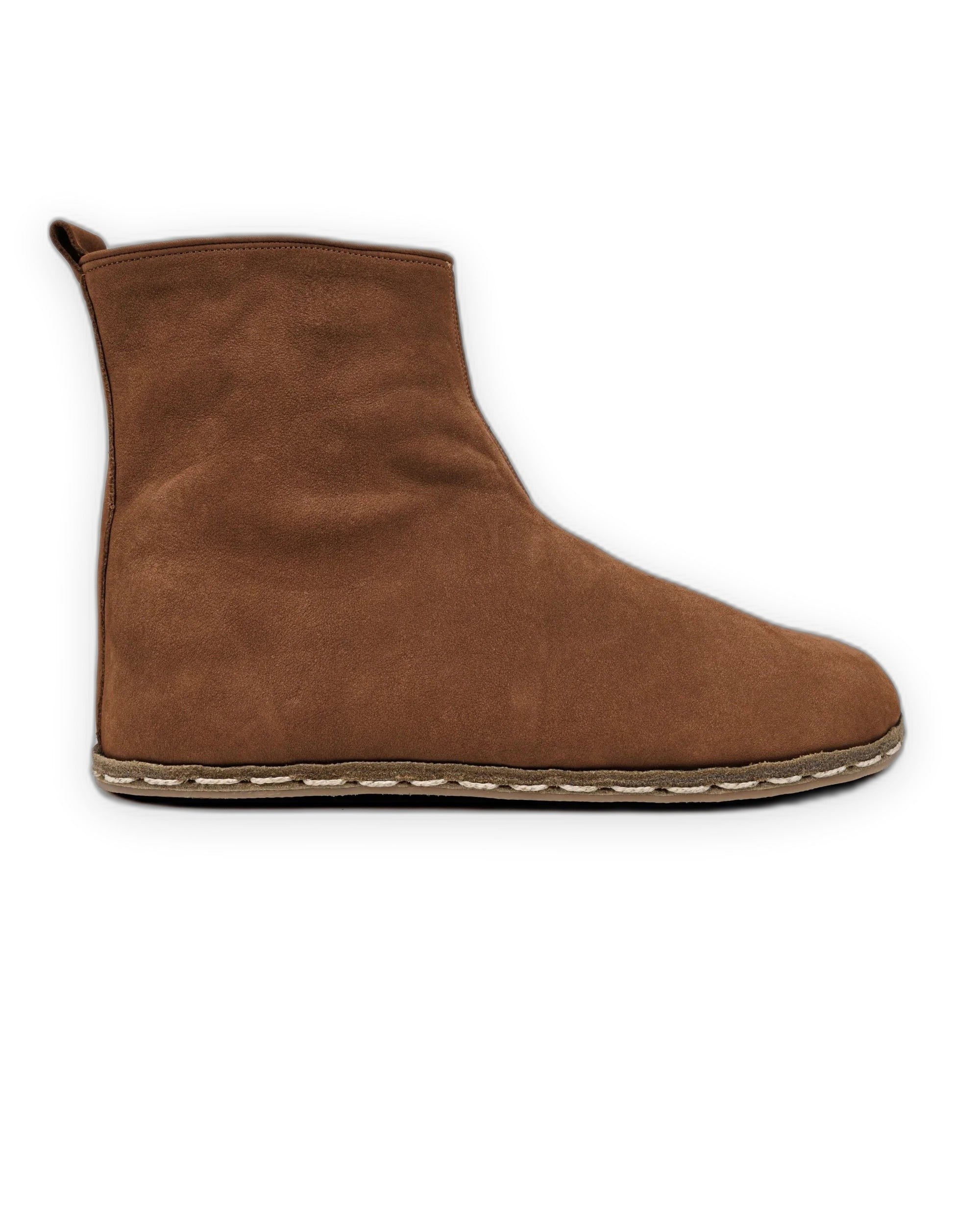 Side view Tan Nubuck Chelsea Boots - Calf Leather Zero Drop | Bespoky