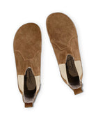 Side view Tan Suede Chelsea Boots - Calf Leather Zero Drop | Bespoky