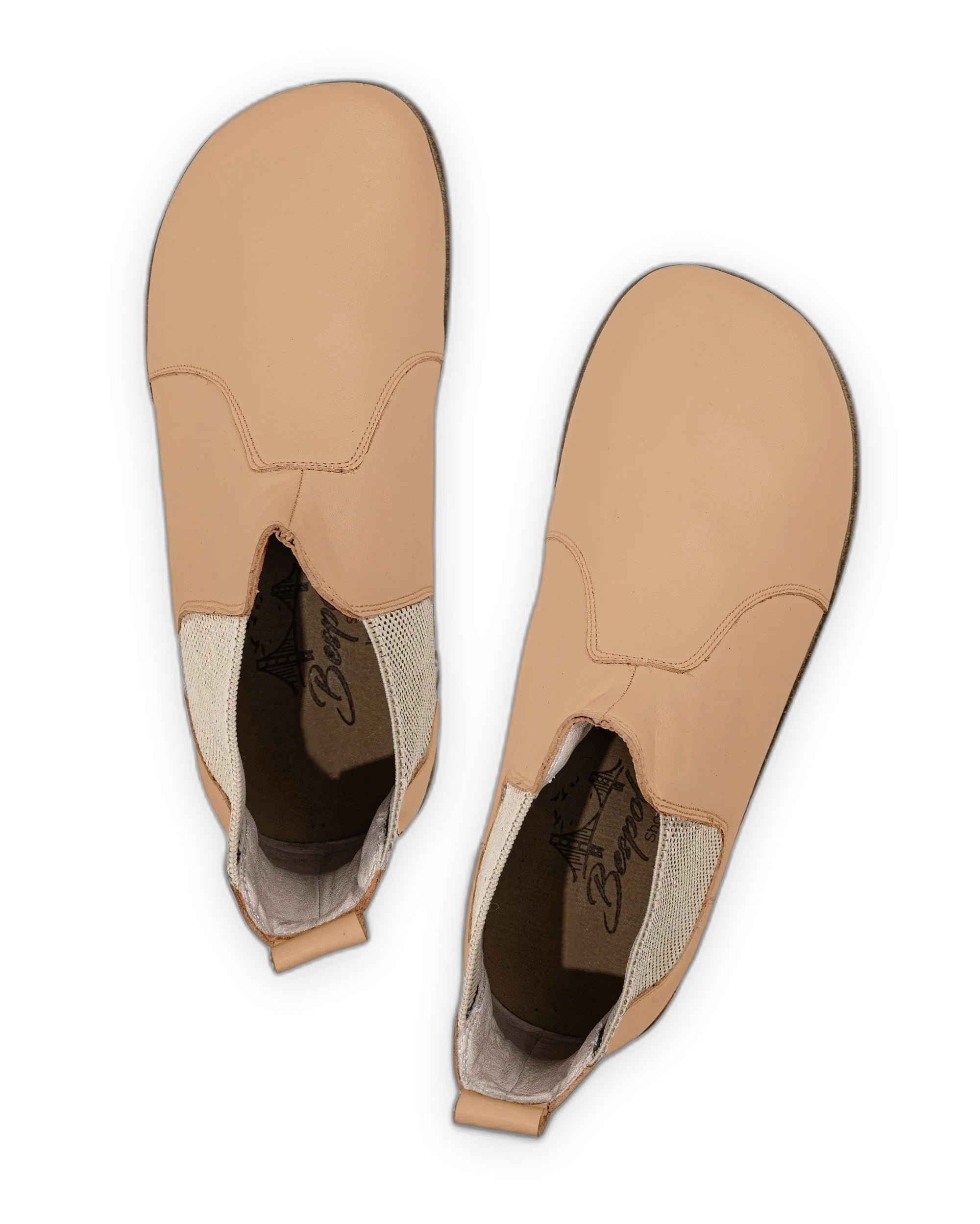 Side view Undyed Chelsea Boots - Calf Leather Zero Drop | Bespoky