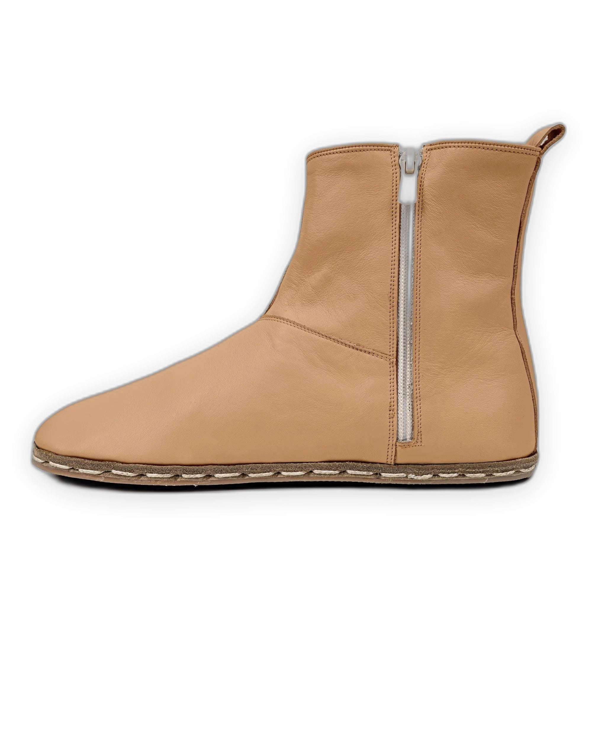 Pair Undyed Chelsea Boots - Barefoot Wide Toe Calf Leather | Bespoky