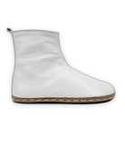 Detail White Chelsea Boots - Handcrafted Calf Leather Turkey | Bespoky
