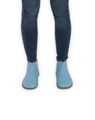 Detail Baby Blue Chelsea Boots - Handcrafted Calf Leather Turkey | Bespoky