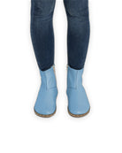 Detail Baby Blue Chelsea Boots - Handcrafted Calf Leather Turkey | Bespoky