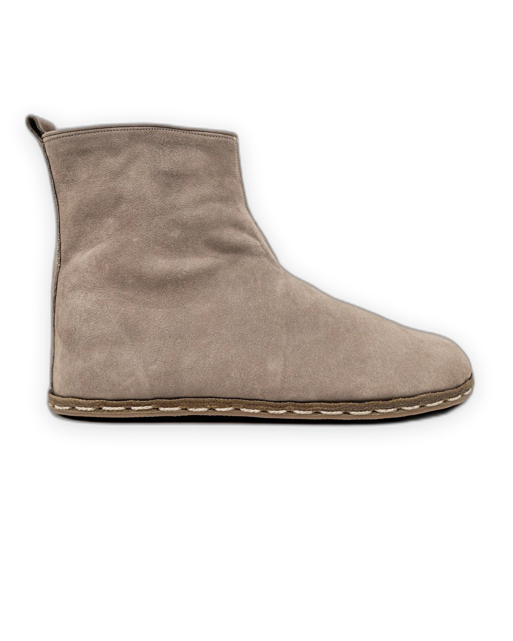 Side view Beige Chelsea Boots - Calf Leather Zero Drop | Bespoky