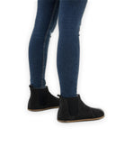 Pair Black Chelsea Boots - Barefoot Wide Toe Calf Leather | Bespoky