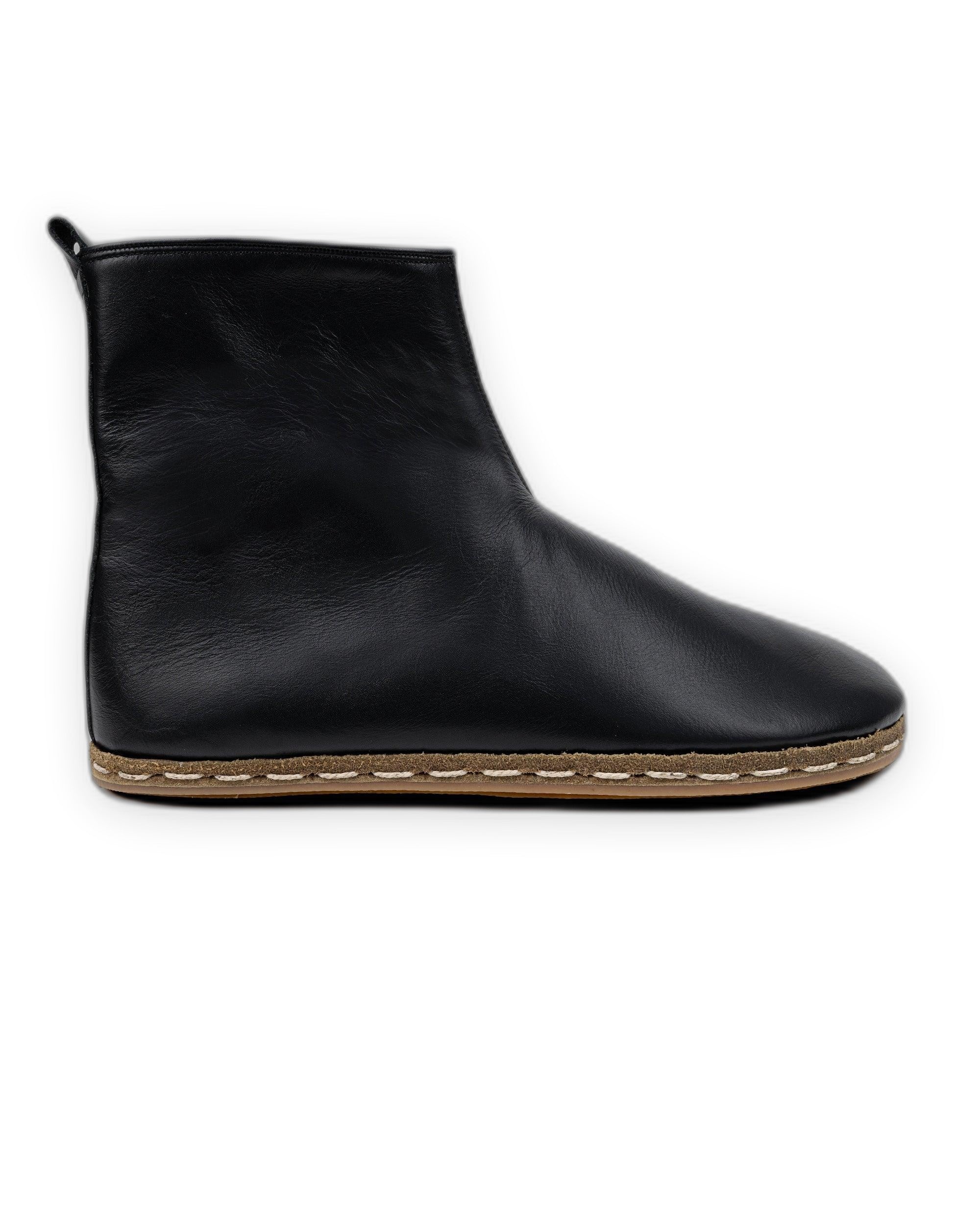 Side view Black Chelsea Boots - Calf Leather Zero Drop | Bespoky