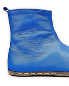 Close-up calf leather - Blue Chelsea Boots Detail | Bespoky