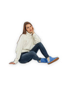 Pair Blue Chelsea Boots - Barefoot Wide Toe Calf Leather | Bespoky