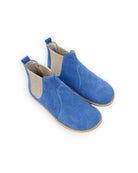 Women's Blue Chelsea Boots - Handcrafted Calf Leather Wide Toe Box | Bespoky