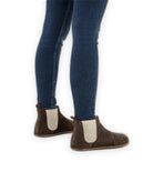 Pair Brown Chelsea Boots - Barefoot Wide Toe Calf Leather | Bespoky