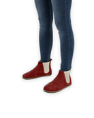 Detail Burgundy Chelsea Boots - Handcrafted Calf Leather Turkey | Bespoky
