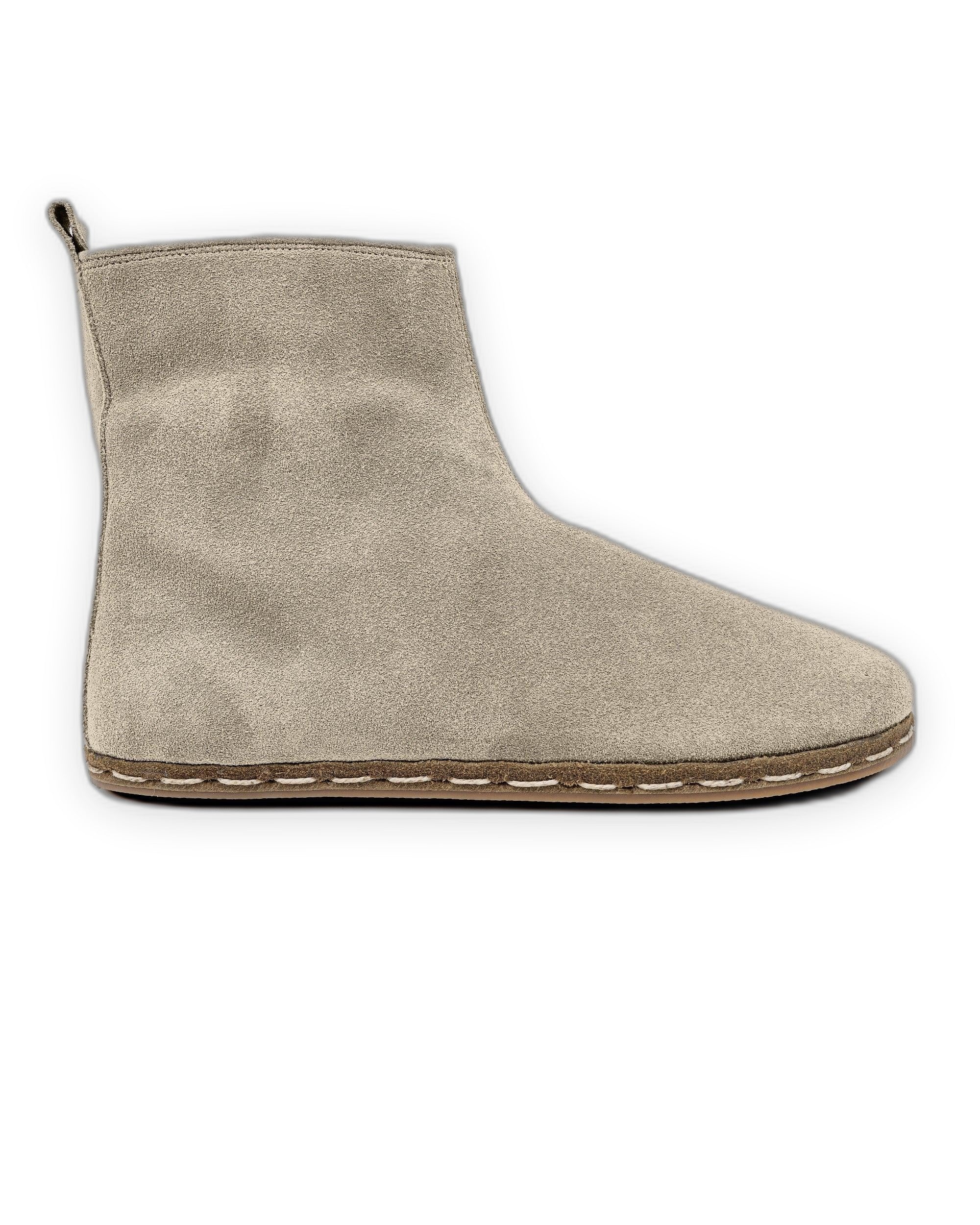 Side view Cream Chelsea Boots - Calf Leather Zero Drop | Bespoky