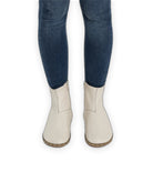 Top view Cream Chelsea Boots - Handcrafted Calf Leather | Bespoky