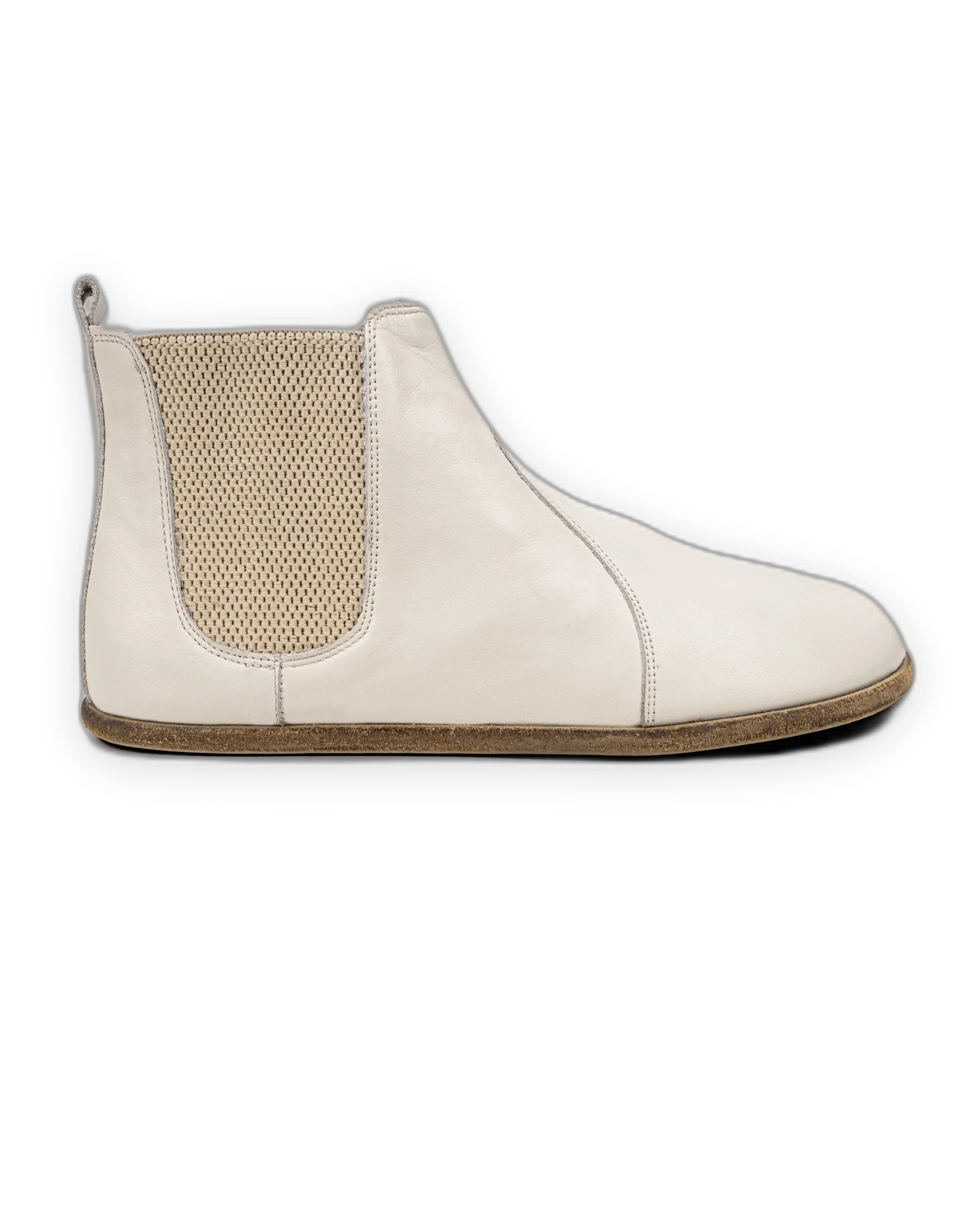 Top view Cream Chelsea Boots - Handcrafted Calf Leather | Bespoky