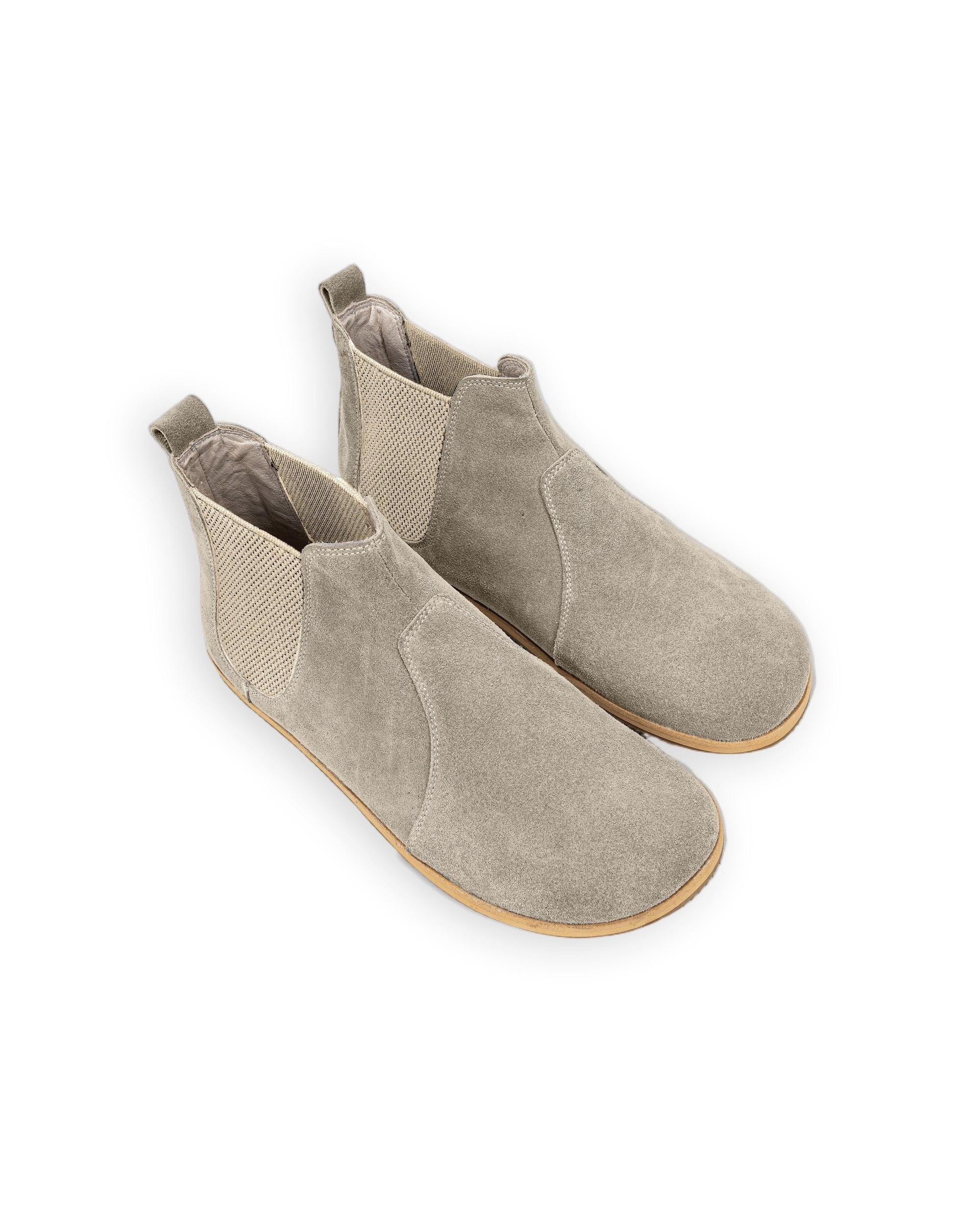 Women's Cream Chelsea Boots - Handcrafted Calf Leather Wide Toe Box | Bespoky