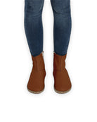 Pair Dark Brown Chelsea Boots - Barefoot Wide Toe Calf Leather | Bespoky