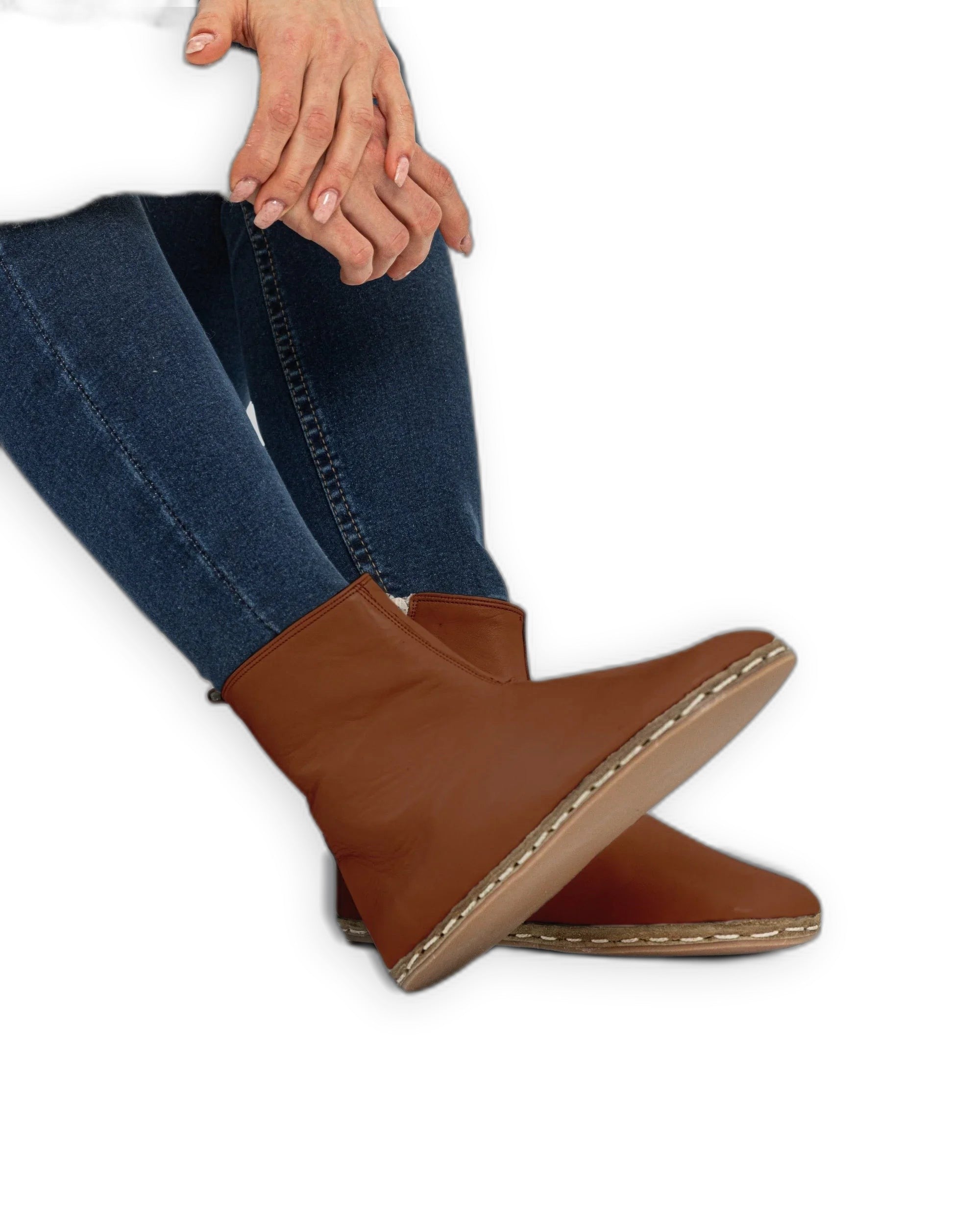 Women's Dark Brown Chelsea Boots - Handcrafted Calf Leather Wide Toe Box | Bespoky