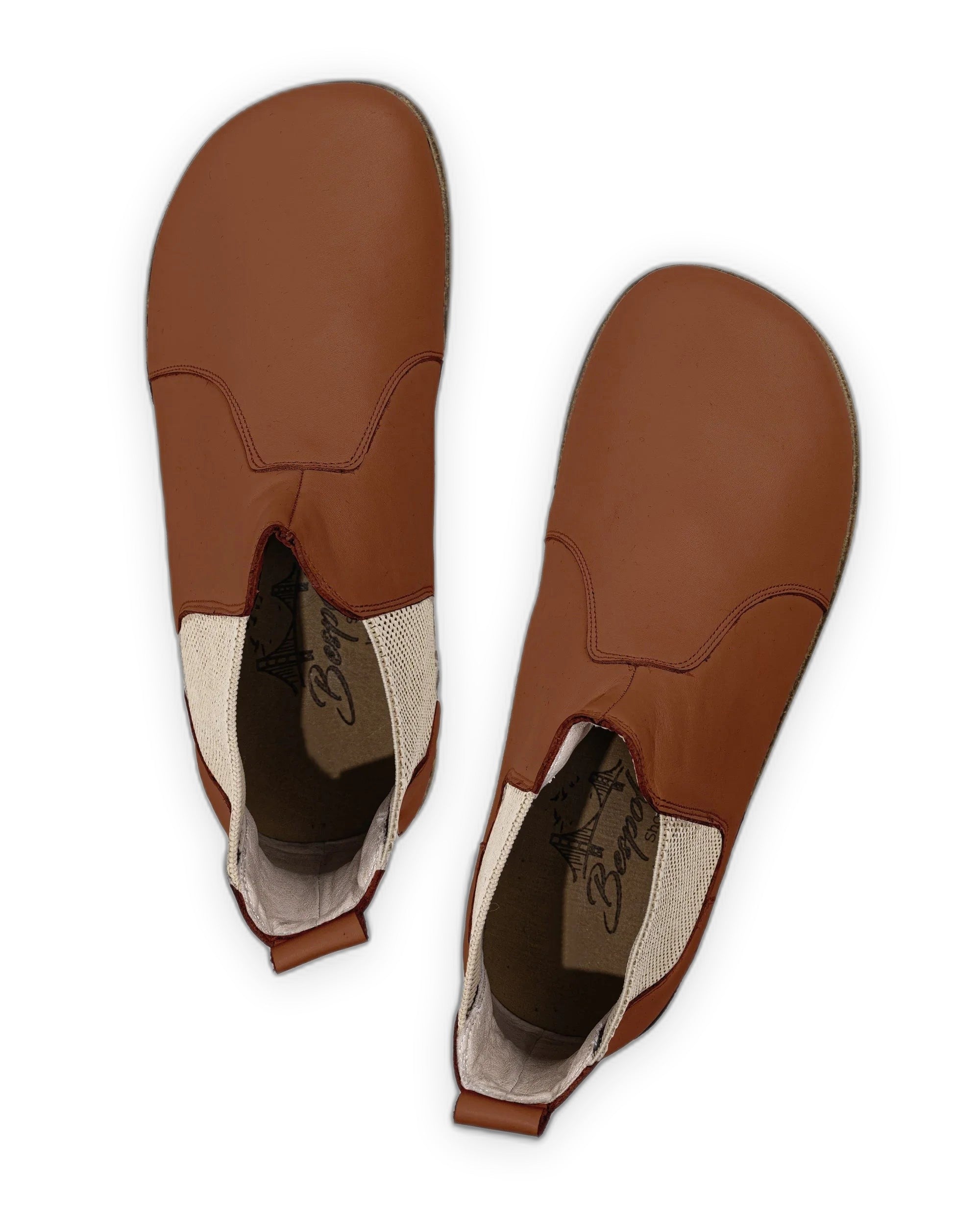 Side view Dark Brown Chelsea Boots - Calf Leather Zero Drop | Bespoky