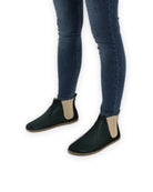 Detail Dark Green Chelsea Boots - Handcrafted Calf Leather Turkey | Bespoky
