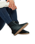 Women's Dark Green Chelsea Boots - Handcrafted Calf Leather Wide Toe Box | Bespoky