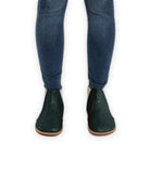 Detail Dark Green Chelsea Boots - Handcrafted Calf Leather Turkey | Bespoky