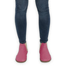 Detail Fuchsia Chelsea Boots - Handcrafted Calf Leather Turkey | Bespoky