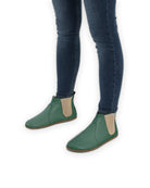 Back view Green Chelsea Boots - Calf Leather Handcrafted | Bespoky