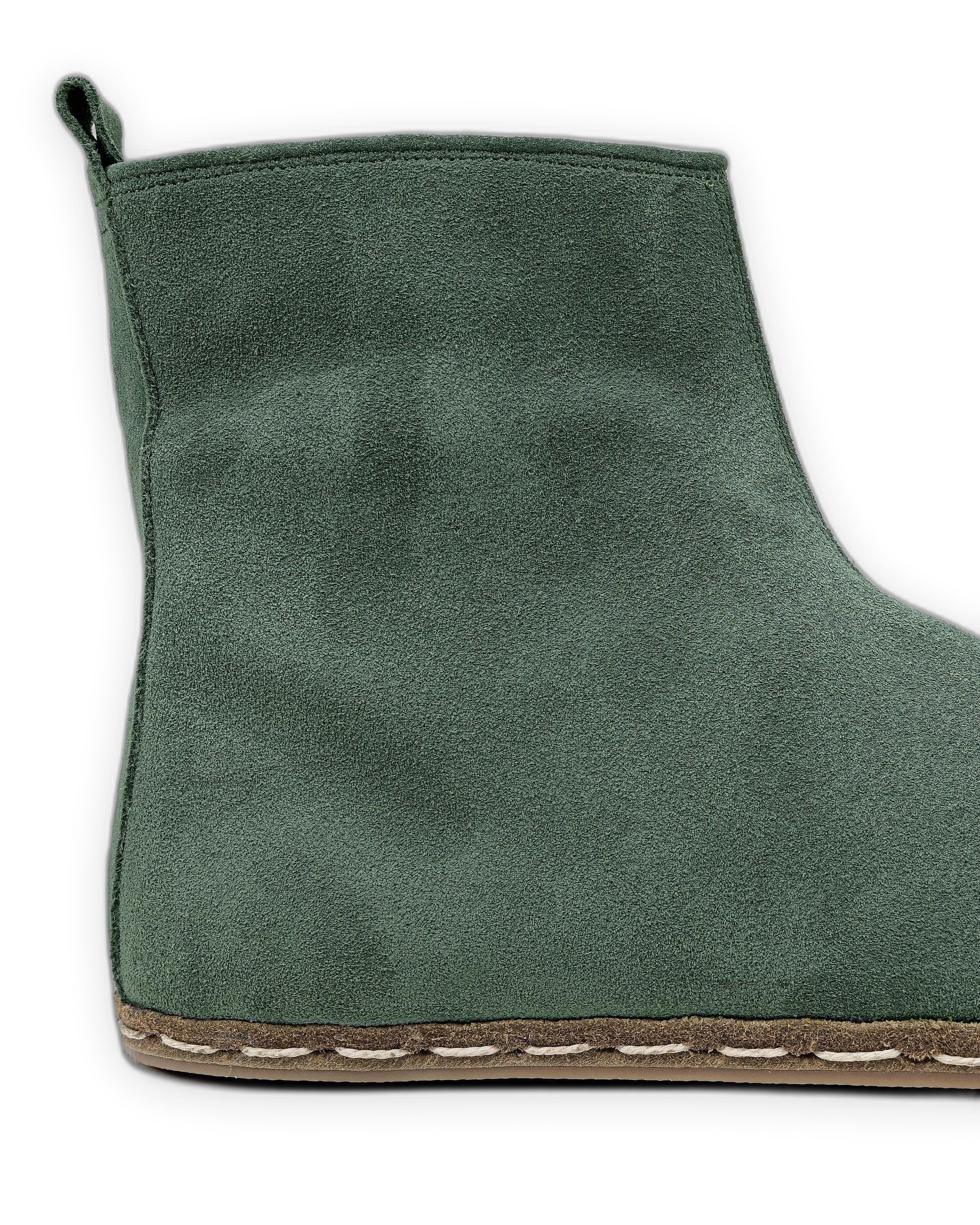 Top view Green Chelsea Boots - Handcrafted Calf Leather | Bespoky