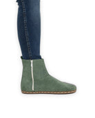 Pair Green Chelsea Boots - Barefoot Wide Toe Calf Leather | Bespoky