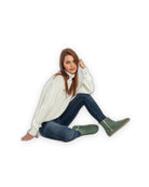 Back view Green Chelsea Boots - Calf Leather Handcrafted | Bespoky